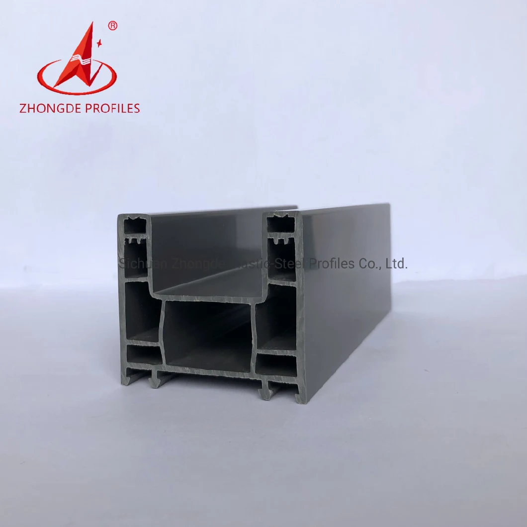 Chinese Zhongde UPVC Leadfree Profiles OEM/ODM All Types of Moulds Plastic Profiles Extrusion/Extruded Profiles for Casement Sliding Windows Doors.