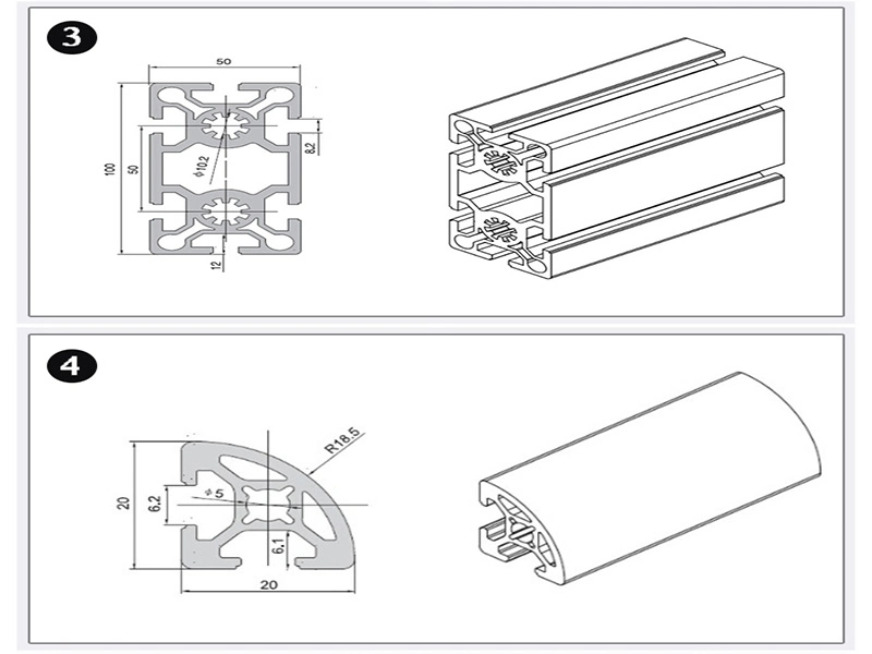 Aluminum Profile Manufacturer Anodized 6063 T5 Aluminum Extruded Profile for Industrial