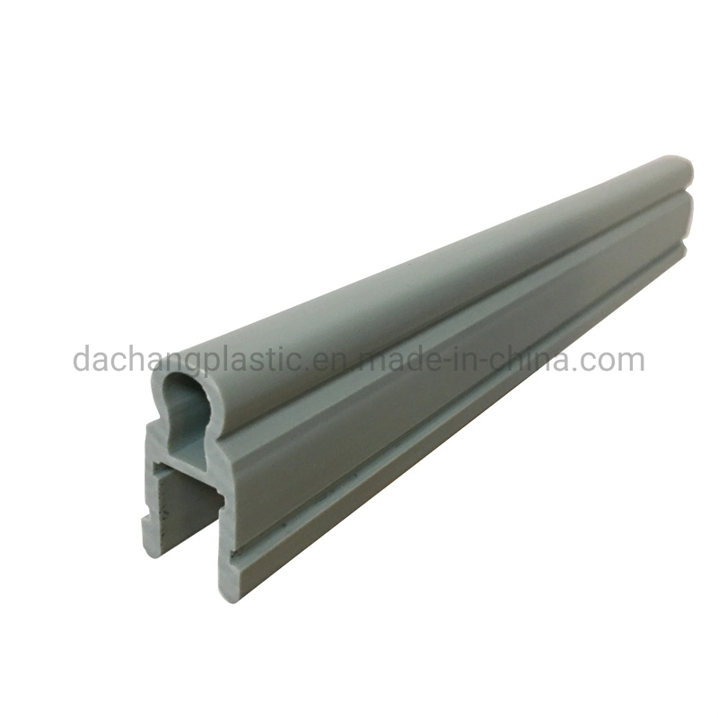 Custom Rigid U PVC Extrusion Plastic Profile Strip Thick Grey ABS PE PS PP TPE PC PMMA Extruded Channel Thick Groove Insulator in Dongguan