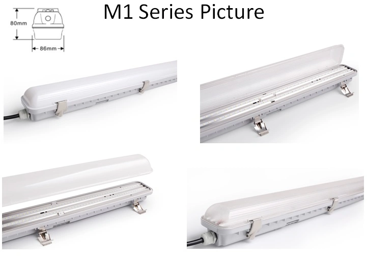 2FT 4FT 5FT 8FT LED Tri-Proof IP65 Batten Vapor Tight Light with 0-10V Dimmable Motion Sensor Emergency Battery Triproof