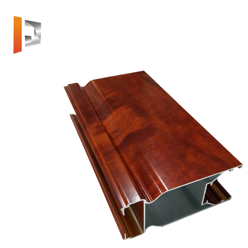 Wood-Grain Powder Coated Aluminum Extrusion/Extruded Profile for Aluminum Sliding Window and Door