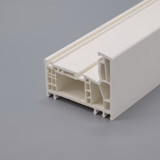 Profilé UPVC de châssis de fenêtre coulissante en plastique extrudé pour fenêtre et porte en PVC série 65