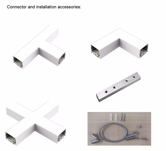 40W 4000lm CE SAA Bande rigide en aluminium LED Bureau Lumière linéaire pendante