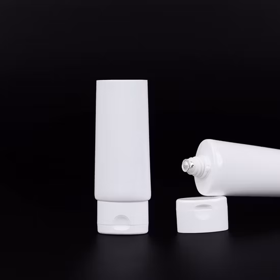 Tube d'emballage de soins de la peau en plastique souple extrudé de forme personnalisée en usine