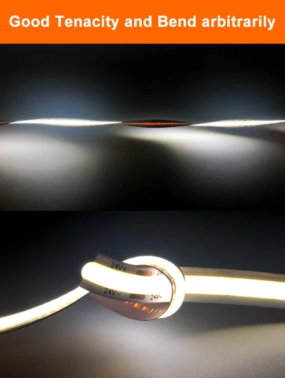 COB Haute Luminosité Aucun Points DC24V 384 Puce Flexible COB LED Strip Light